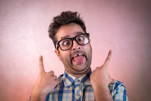 A man making a goofy face
