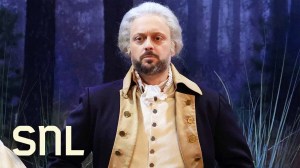 Nate Bergatze as George Washington on Saturday Night Live