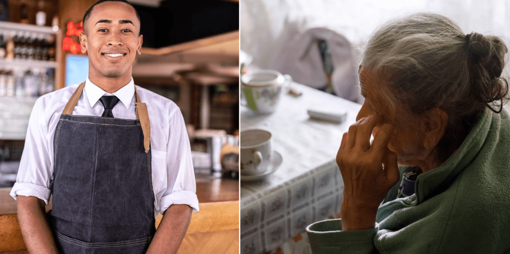 A bagel shop manager noticed a stroke survivor struggling to order. His response moved her son to tears.