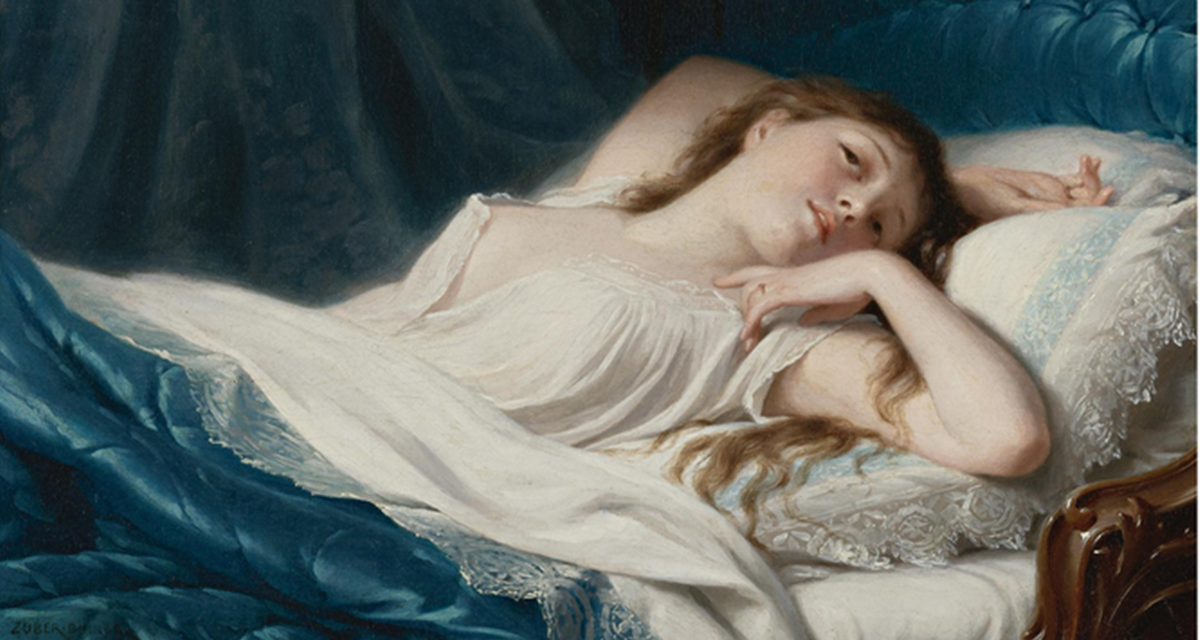 sleep, woman waking up, reclining beauty, sleep patterns, history