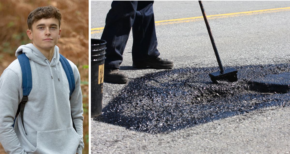 upworthy.com - Heather Wake - Frustrated teen fixes neglected potholes for just $60 at Home Depot