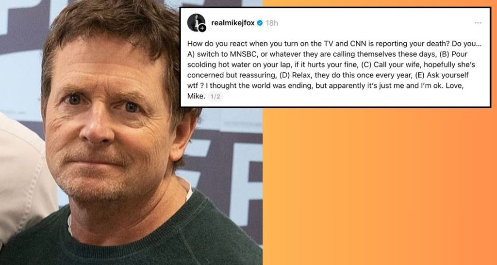Michael J. Fox has the best response after CNN accidentally prompts death scare