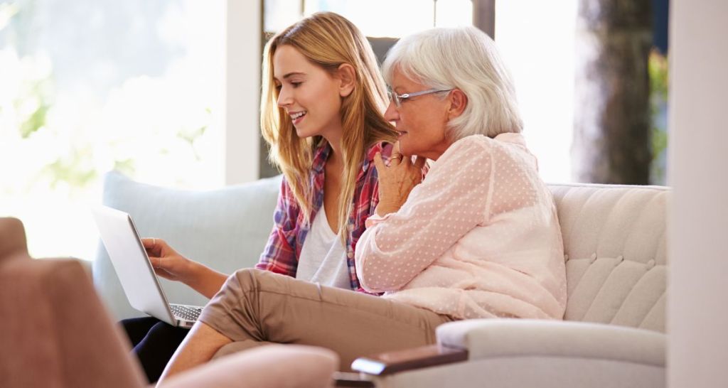 grandma, corn on cob, corn husk, generations, culture and humanity