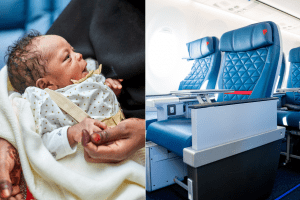 delta, planes, airplanes, flying, airports, labor, babies, newborns, baby delivery, new mom, kind strangers, air travel, emergency, heartwarming