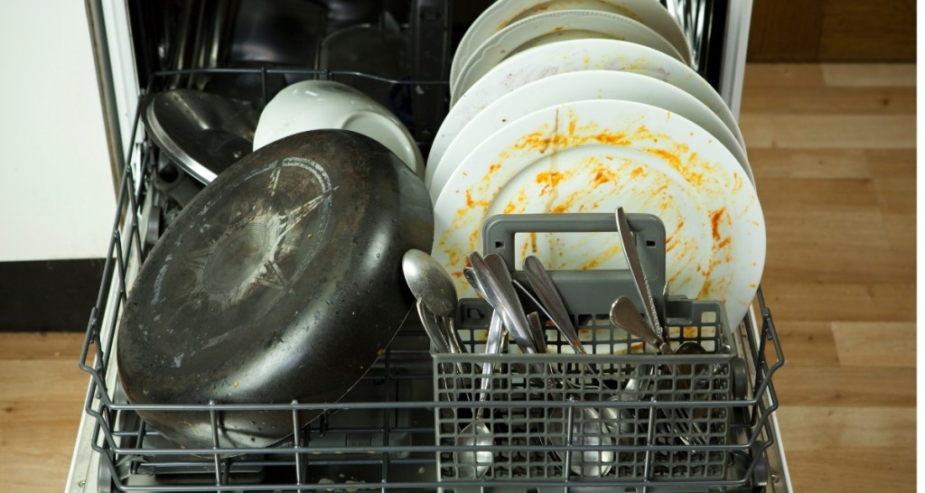 dishwasher, dirty dishes, washing dishes
