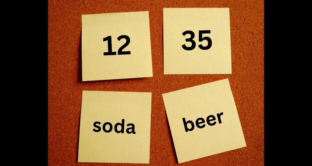logic test, logic puzzle, wason selective test, underage drinking