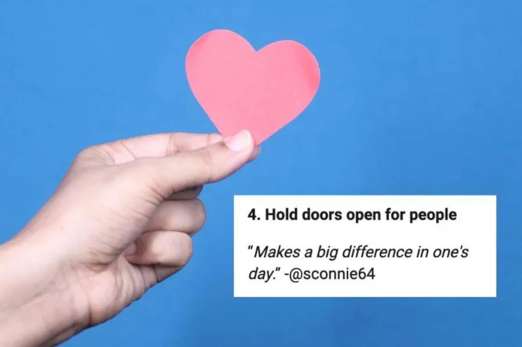 8 small, simple acts of kindness you use to brighten someone’s day