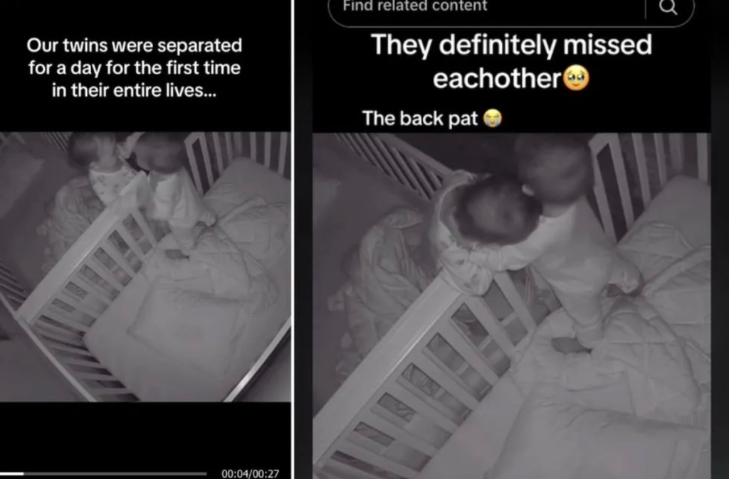 Baby twins separated for the first time steal an adorable secret nighttime reunion