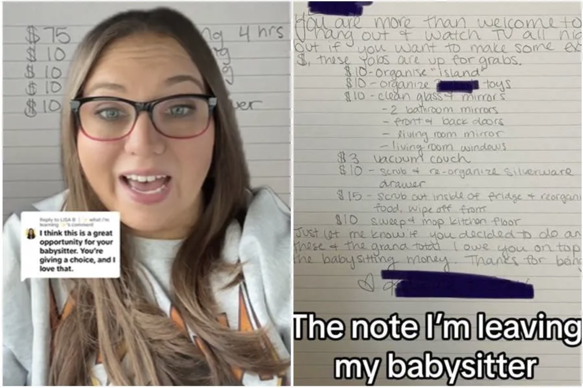 babysitter, chores, babysitter pay, babysiter chores, parenting, single moms