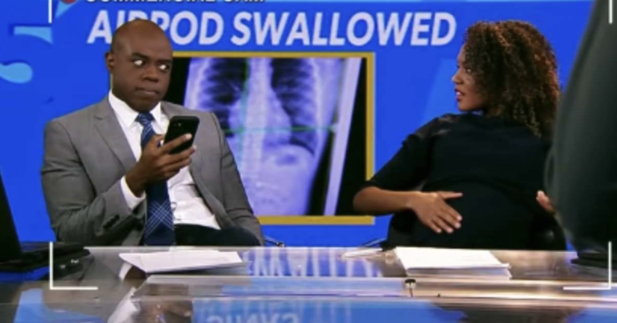 Pregnant journalist spun around to smack her co-host. But he wasn’t the one who poked her.