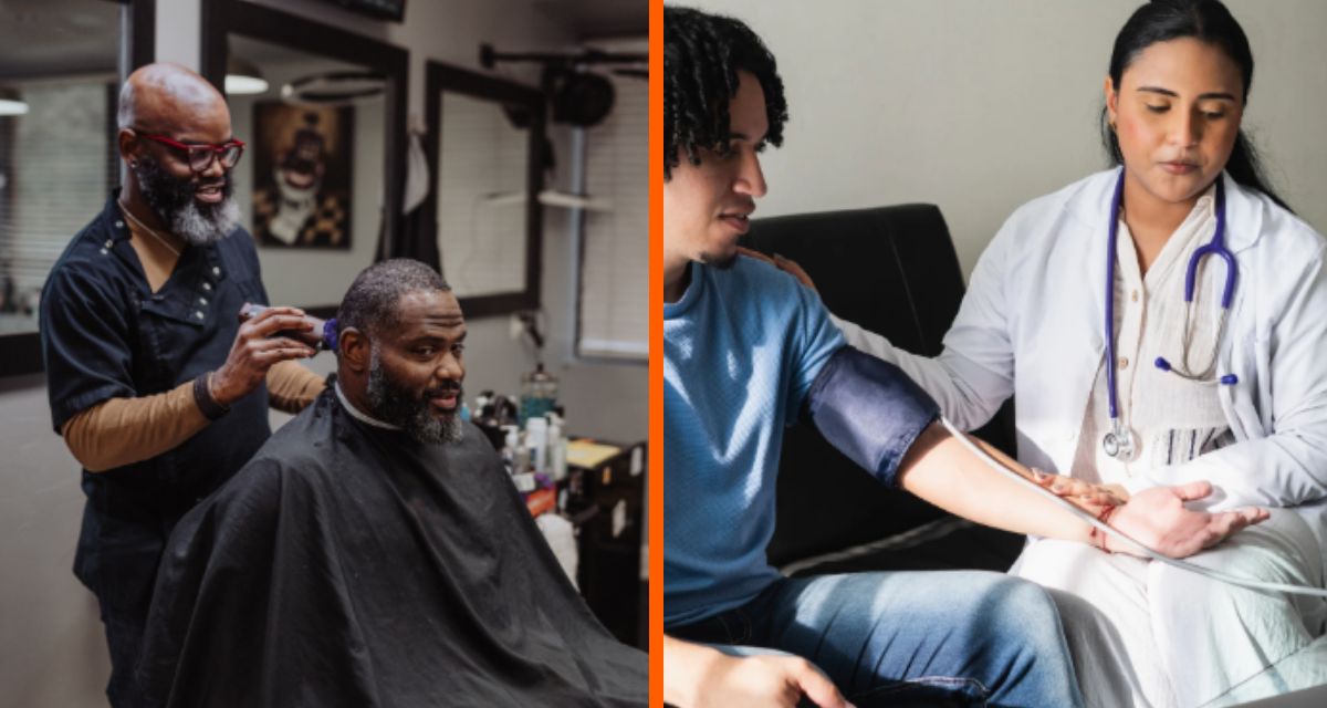 blood pressure, high blood pressure, stroke, barber, barbershop