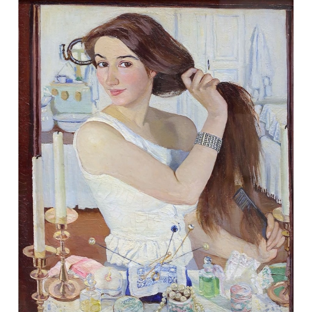 At the dressing table, painting, Zinaida Serebriakova
