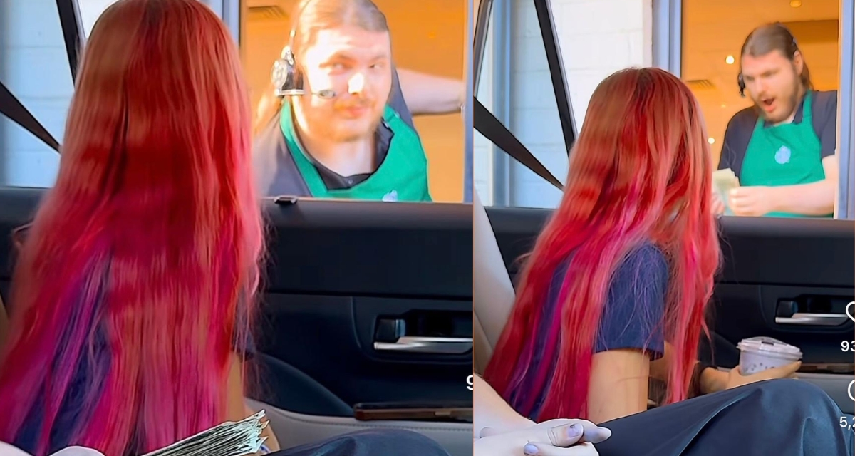 Woman tests drive-thru barista by tipping him $1 for every second he listens to daughter’s story