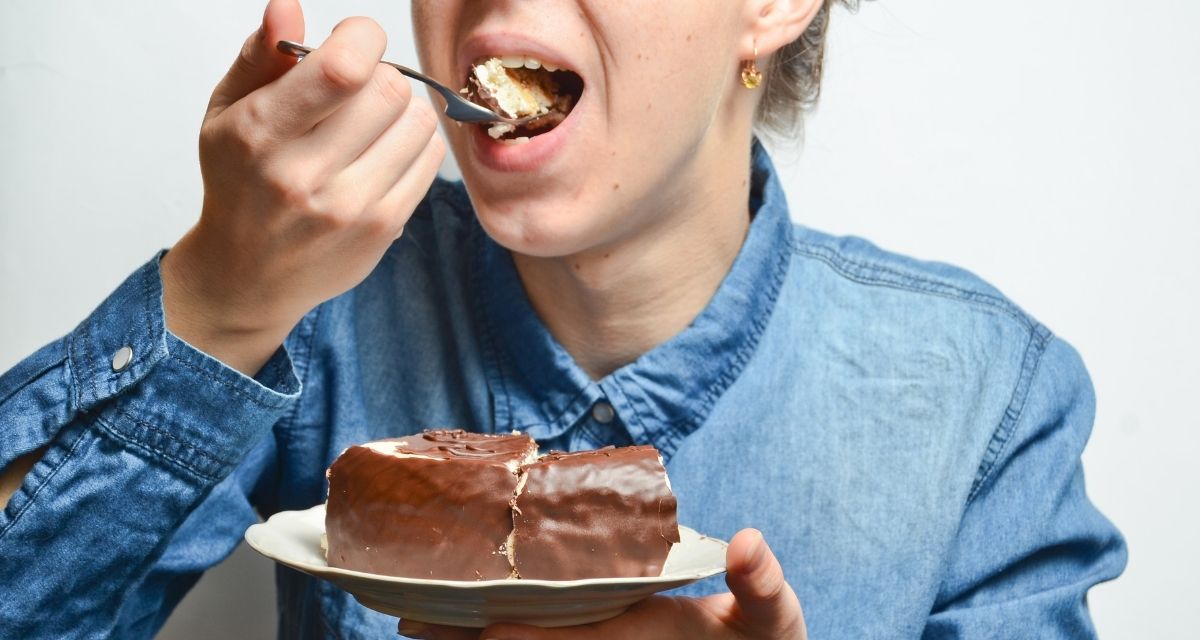 cake, dessert, eating sweets