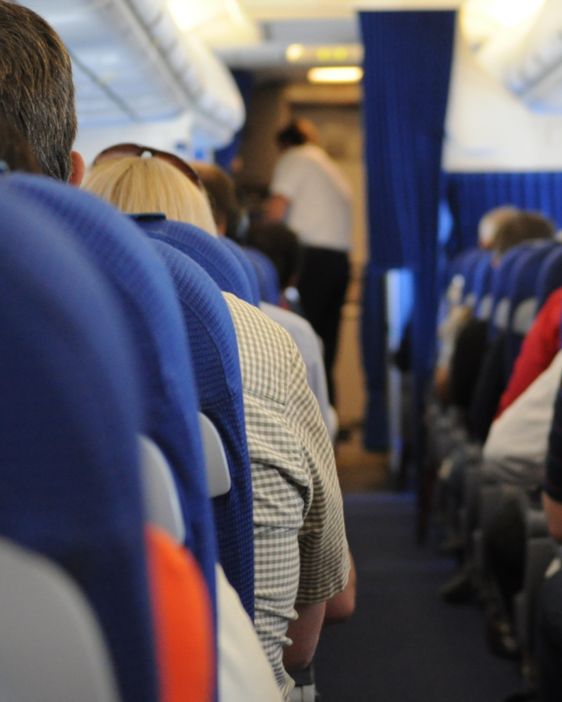 airplane, flight, etiquette, seat reclining