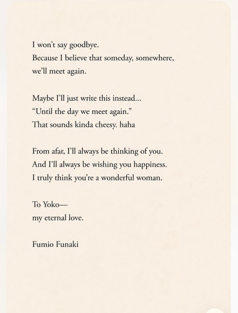 Fumio Funaki, Japan, lost love, letters, The Lucky Boots cafe
