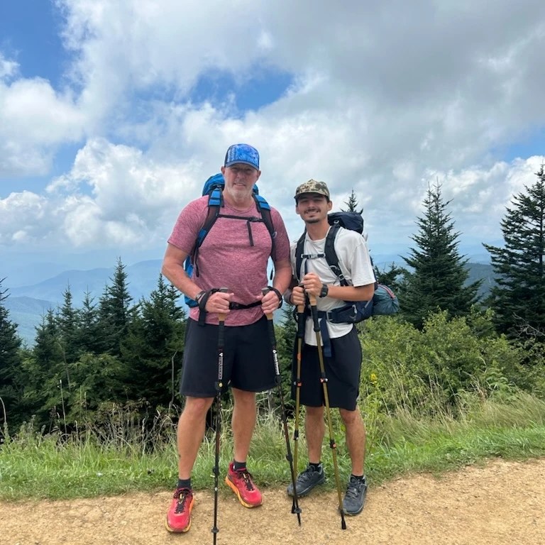 dad, son, hiking, foster, adopt