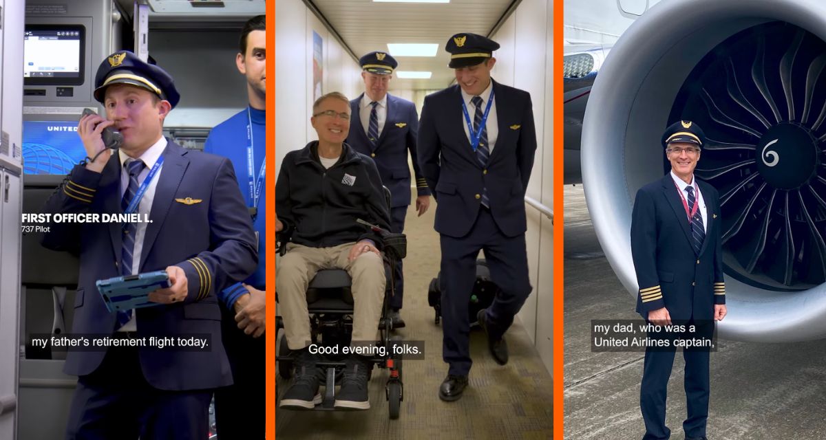 united airlines, als, united, retirement story, father's day