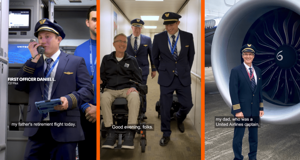 united airlines, als, united, retirement story, father's day