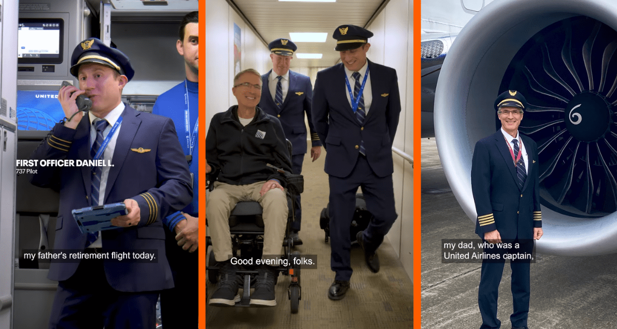 united airlines, als, united, retirement story, father's day