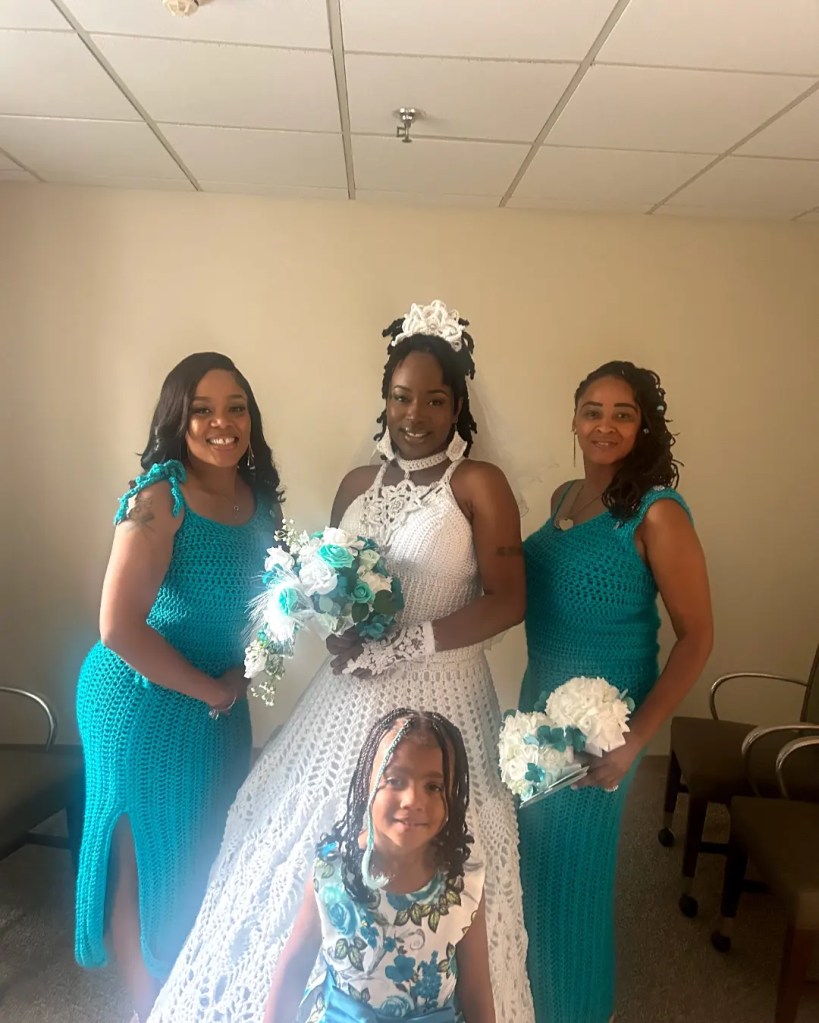 Tymesha Scott, wedding day, crochet, art
