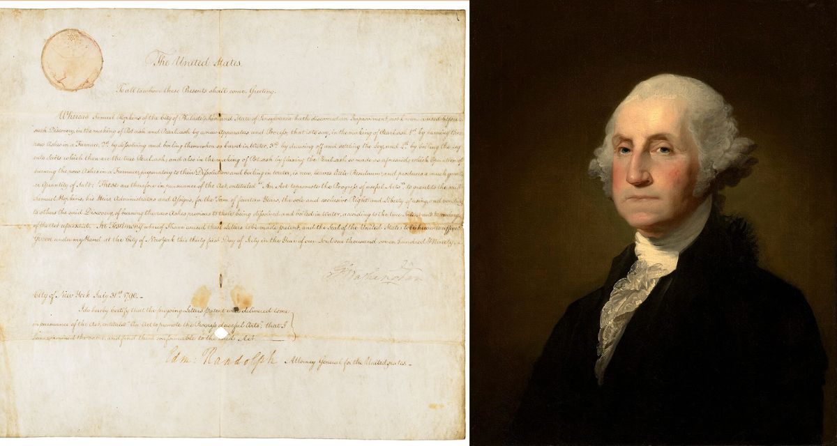 patent, patents, george washington, first patent, patent united states
