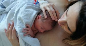 childbirth, newborn, holding baby