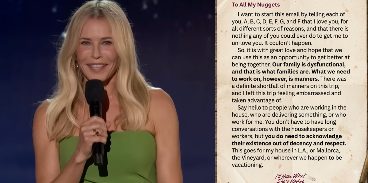 Chelsea Handler, family, travel, manners, boundaries