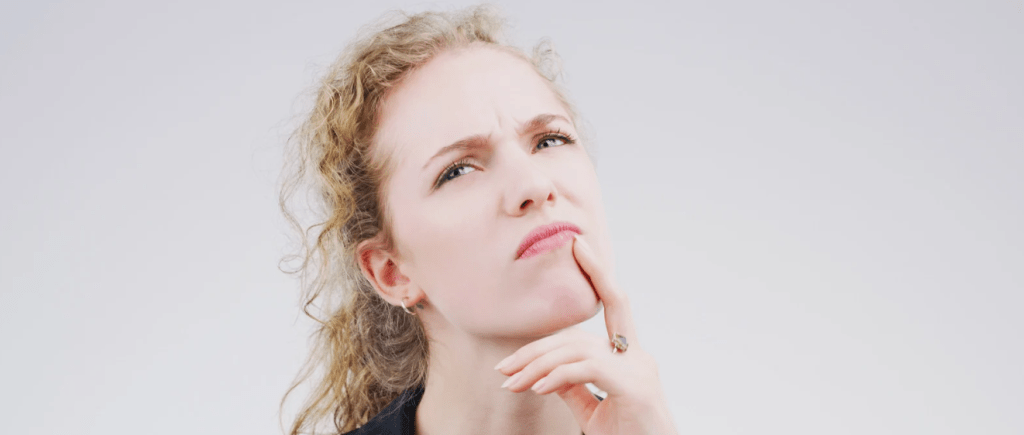 woman thinking, who am i, identity, stereotypes, blond woman