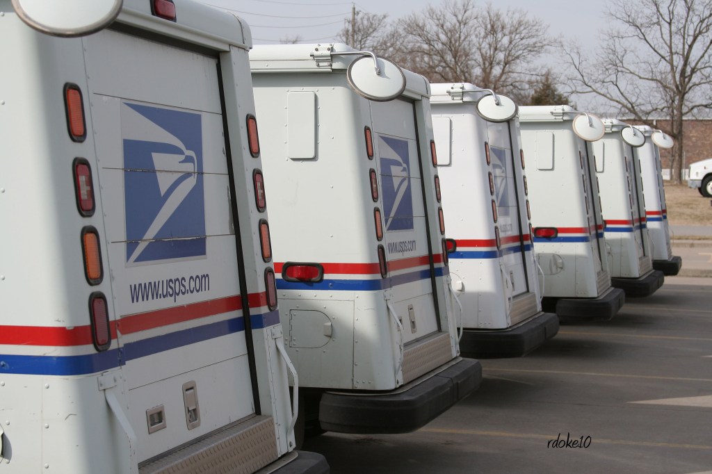 mail vans, mail trucks, delivery trucks, mailman, usps trucks