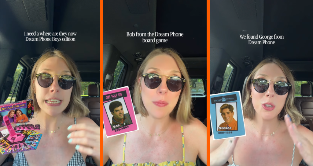 dream phone, dream phone game, dream phone game 90s, hannah young, dream phone board game