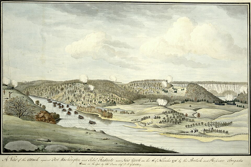 Fort Washington, Thomas Davies, Revolutionary War, 1776, Drawing