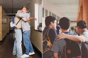 boys, masculinity, teachers, school, teens, gen alpha, gen z, young people, generations, friendship, platonic touch, men