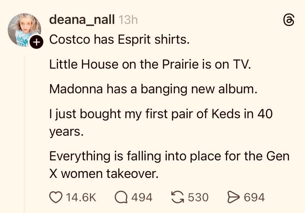 Esprit, Deana Nall, Threads, Costco