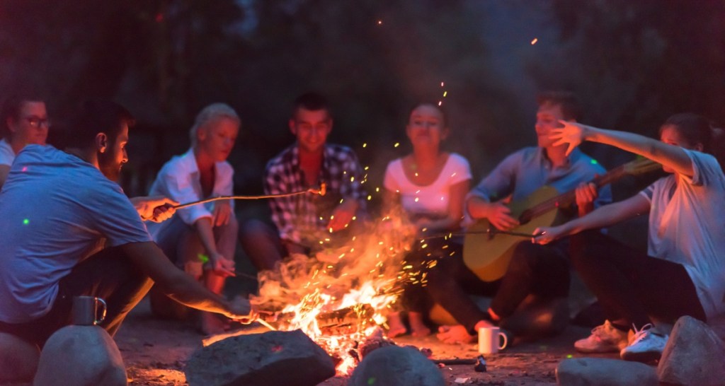 campfire, friendship, friends, therapy