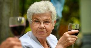 grandma, grandma wine, drinking grandma, senior citizen, white hair