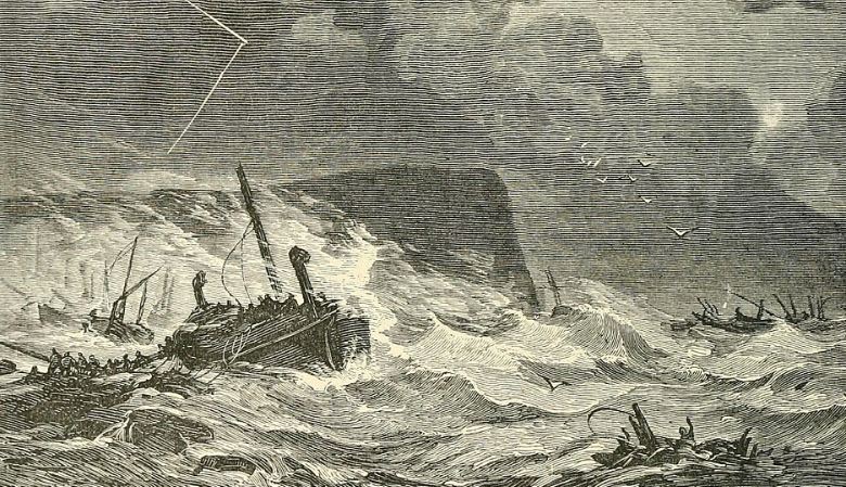 hesperus, shipwreck, longfellow, literature, sunken ship