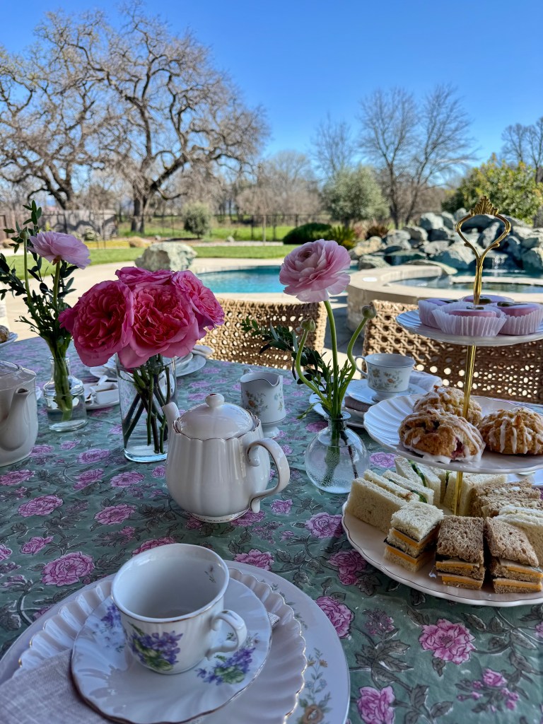Lina Perez, Beverly Ooley, tea party, china set, flowers