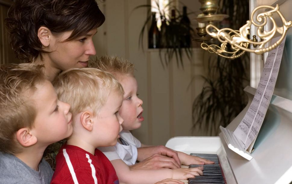 family piano, kids piano, mom piano, toddler piano, music lesson