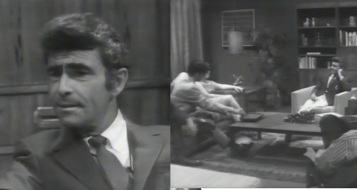 man, chair, TV, suit, students