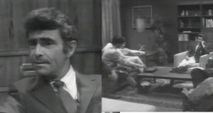 man, chair, TV, suit, students