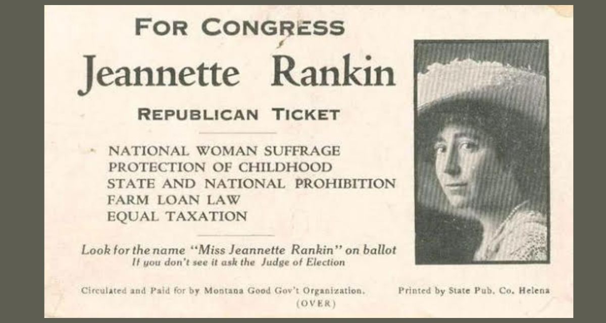 Jeannette Rankin, women's history, history