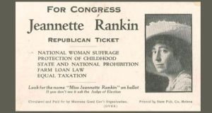 Jeannette Rankin, women's history, history