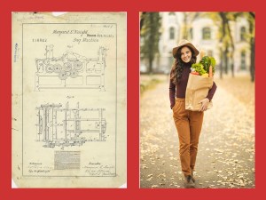 paper bag, invention, bag machine, Margaret E. Knight