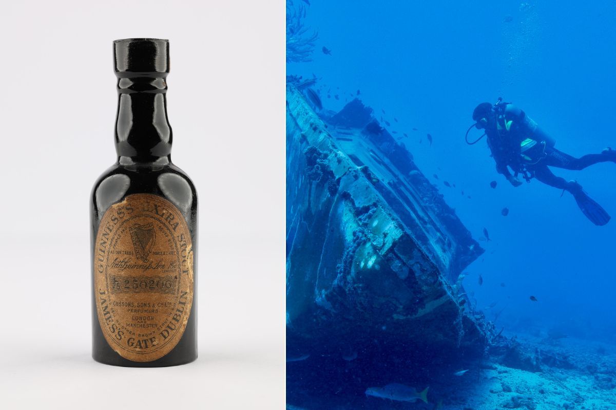 guinness, beer, shipwreck, artifacts, antiques, old recipes, old cooking, victorian era, civil war, ireland
