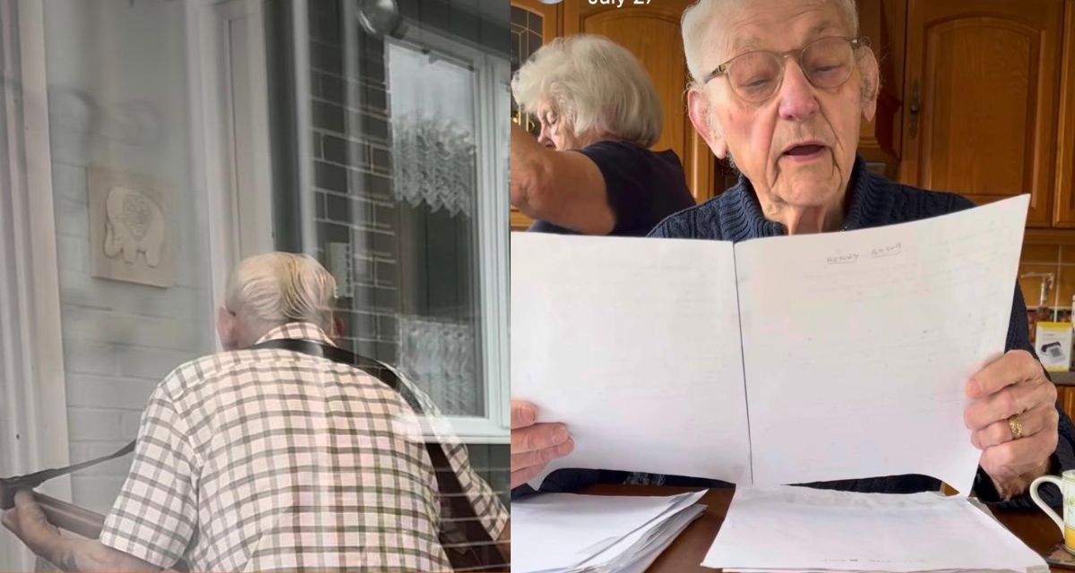 guitar, elderly man, learning music, viral video