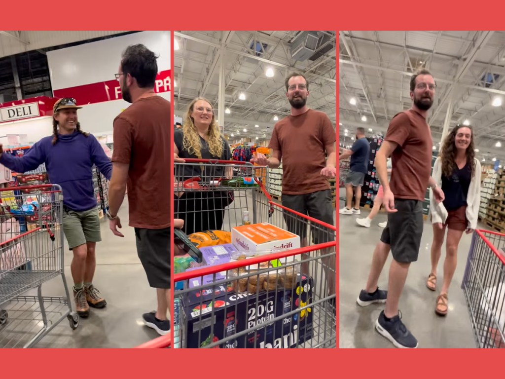 Costco, chance encounters, coincidences, friends