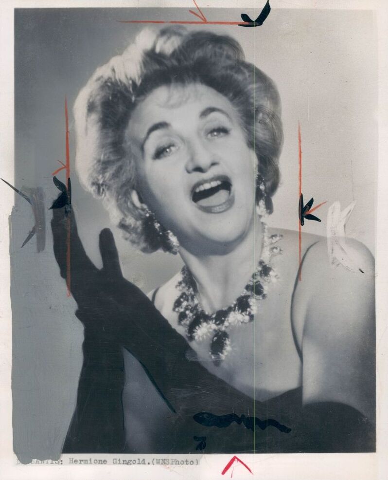 Hermione Gingold, actress, headshot