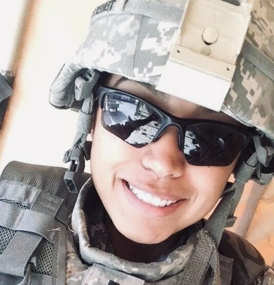 Cindy during her time in the U.S. Army