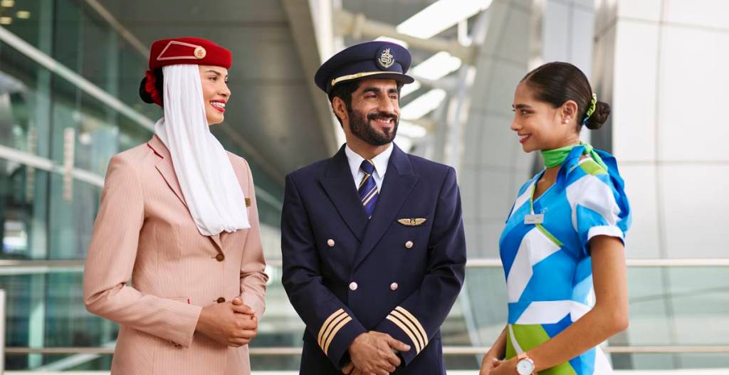 emirates, emirates employees, cabin crew, airport, emirates captain